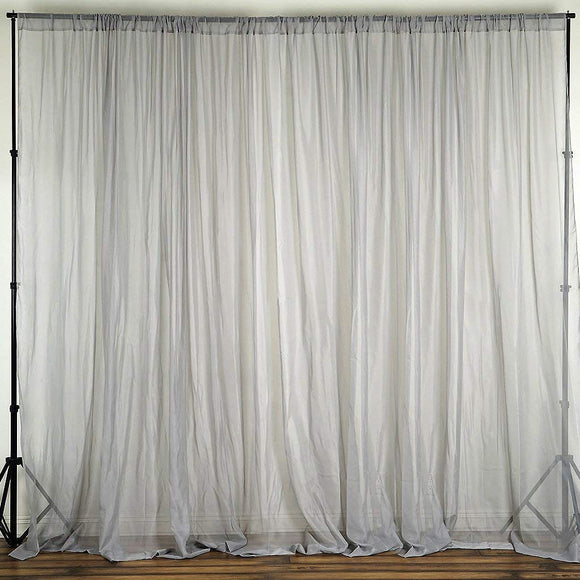 lovemyfabric Sheer Chiffon/Georgette Stage Backdrop, Drape, Curtain for Wedding, Reception, Special Events Wall and Window Decor