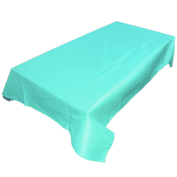 Faux Silk Dupioni Tablecloth Aqua