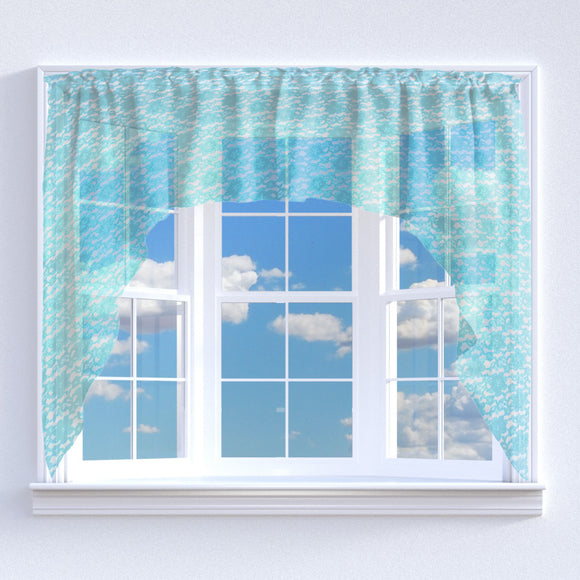 Floral Lace Swag Window Valance 72