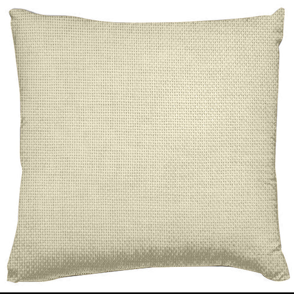 Faux Burlap Woven Texture Throw Pillow/Sham Cushion Cover Ivory