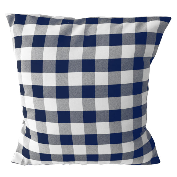 Gingham Checkered Decorative Throw Pillow/Sham Cushion Cover Navy & White