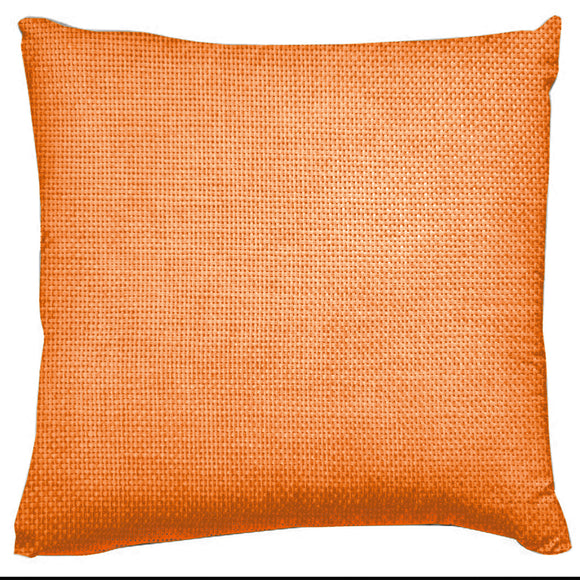 Faux Burlap Woven Texture Throw Pillow/Sham Cushion Cover Orange