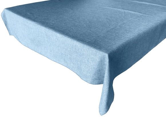 Faux Burlap Solid Tablecloth Light Blue