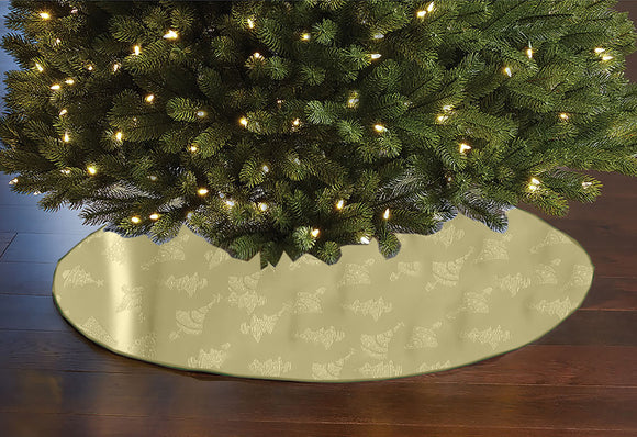 Heavy Brocade Shiny Christmas Trees Holiday Tree Skirt Christmas Decoration 56