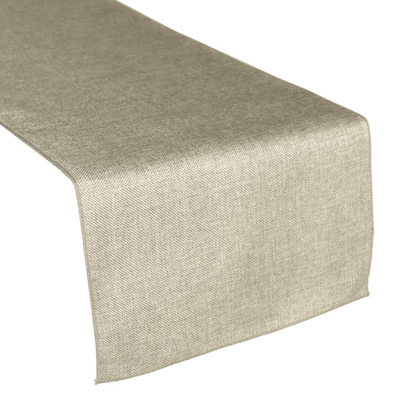 Faux Burlap Table Runner Solid Frosted Wheat
