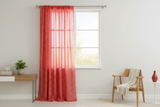 Cotton Curtain Polka Dots Print 58 Inch Wide / Small Dots - White on Red
