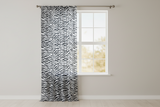 Cotton Curtain Animal Print Zebra Stripes 58 Inch Wide - Black