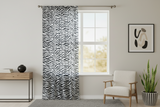 Cotton Curtain Animal Print Zebra Stripes 58 Inch Wide - Black