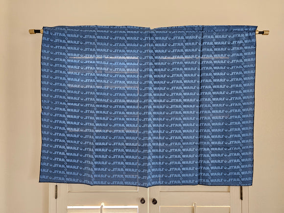 Closeout Star War Blue Cotton Window Valance 42