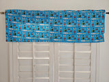 Closeout Superb Mario Blue Cotton Window Valance 42" wide / 14" tall ~ Only 1 Available