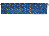 Closeout Cartoon Super Heroes Blue Cotton Window Valance 42" wide / 10" tall ~ Only 1 Available