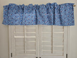 Closeout Stars Blue Cotton Window Valance 58" wide / 14" tall ~ Only 1 Available