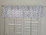 Closeout Stars White Cotton Window Valance 58" wide / 14" tall ~ Only 1 Available