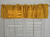 Closeout Stars Gold Cotton Window Valance 58" wide / 14" tall ~ Only 1 Available
