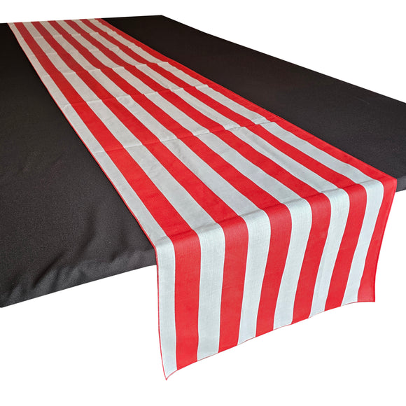 4th of July Sale ~ Large Red Stripes Cotton Runner  ~ 24