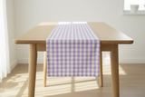 On Sale ~ Lavender Gingham Check Cotton Runner  ~ 23" Wide by 120"Long