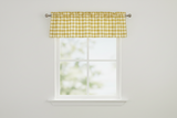 Cotton Gingham Checkered Window Valance 58" Wide - Yellow
