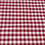 Poly-Cotton 1/8th Inch Small Gingham Checkered Print Fabric for Arts, Crafts, & Sewing