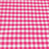 Poly-Cotton 1/8th Inch Small Gingham Checkered Print Fabric for Arts, Crafts, & Sewing