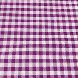 Poly-Cotton 1/8th Inch Small Gingham Checkered Print Fabric for Arts, Crafts, & Sewing