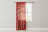 Cotton Curtain Fruits Print 58 Inch Wide Allover Apples - Black