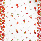 Poly-Cotton Apples and Cherries Border Print for Arts, Crafts, & Sewing