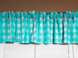 Poplin Tavern Gingham Checkered Polyester Window Valance 58" Wide