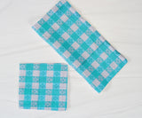 Poplin Tavern Gingham Checkered Polyester Napkins Dinner Table Decor 16" x 16" Hemmed (Pack of 6)