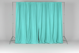 Solid Poplin Window Curtain or Photography Backdrop 58" Wide - Aqua