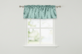 Shiny Smooth Satin Window Valance 58" Wide - Aqua