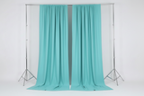 Solid Poplin Window Curtain or Photography Backdrop 58" Wide - Aqua