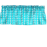 Poplin Tavern Gingham Checkered Polyester Window Valance 58" Wide