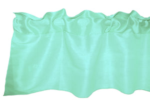 Faux Silk Dupioni Window Valance 56 Inch Wide - Aqua