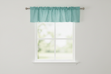 Faux Burlap Window Valance 58" Wide - Aqua