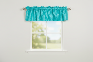 Pintuck Window Valance 52" Wide - Aqua