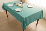 Polyester Poplin Gaberdine Durable Tablecloth Solid - Aqua