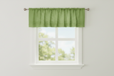 Faux Burlap Window Valance 58" Wide with Pleated Ruffles - Lime Green