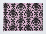 Poplin Damask Floral Dinner Table Placemats Holiday Home Decoration 13" x 19" (Pack of 4)