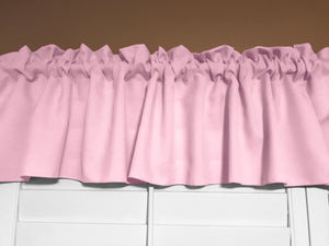 Solid Poplin Window Valance 58" Wide Baby Pink