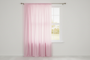 Solid Poplin Window Curtain or Photography Backdrop 58" Wide - Baby Pink