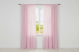 Solid Poplin Window Curtain or Photography Backdrop 58" Wide - Baby Pink