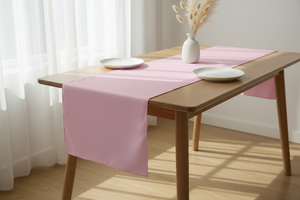 Poplin Table Runner Solid - Baby Pink