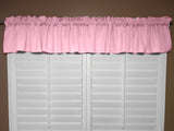 Solid Poplin Window Valance 58" Wide Baby Pink