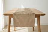 Velvet Embossed Damask Table Runner