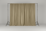 Solid Poplin Window Curtain or Photography Backdrop 58" Wide - Beige