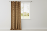 Grommet Curtain Velvet Embossed Damask Curtain Panel 54 Inch Wide