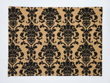 Poplin Damask Floral Dinner Table Placemats Holiday Home Decoration 13" x 19" (Pack of 4)