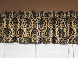 Floral Poplin Damask Window Valance 58" Wide