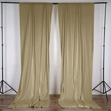 Solid Poplin Window Curtain or Photography Backdrop 58" Wide Beige