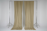Solid Poplin Window Curtain or Photography Backdrop 58" Wide - Beige